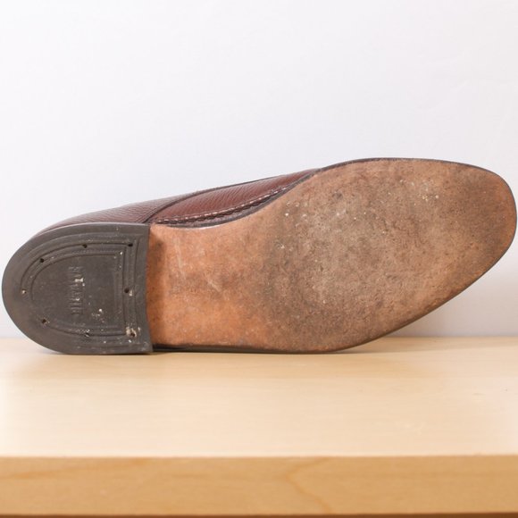 VTG Dack's Round-toe Derby Men's Shoe 9.5 E Brown ๐จ๐ฆ Prairie Oxhide VGUC - Picture 7 of 8